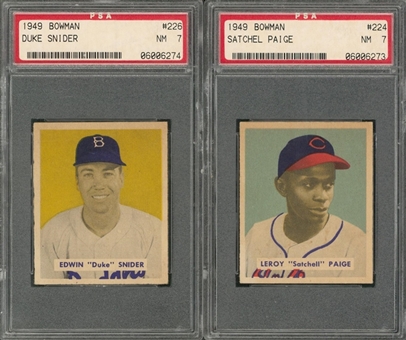 1949 Bowman Baseball Complete Set (240) Including PSA NM 7 Paige Example!